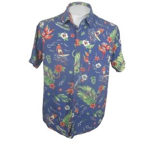 Paperdenim & Cloth Men Hawaiian camp shirt pit to pit 23 L aloha tropical surfer